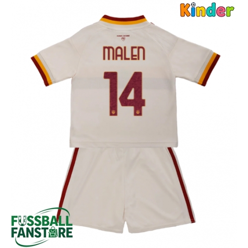 AS Roma Donyell Malen #14 Replik Auswärtstrikot Kinder 2026-27 Kurzarm (+ Kurze Hosen)